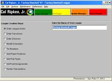 Cal Ripken Jr. Fantasy Baseball screenshot #1