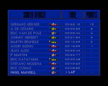 Nigel Mansell's World Championship screenshot #8