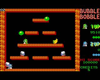 Bubble Bobble gameplay (PC Game, 1987) 