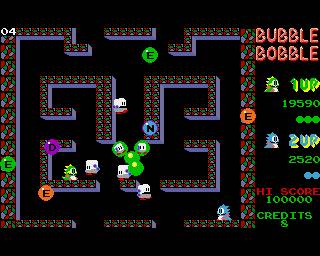 Bubble Bobble gameplay (PC Game, 1987) 