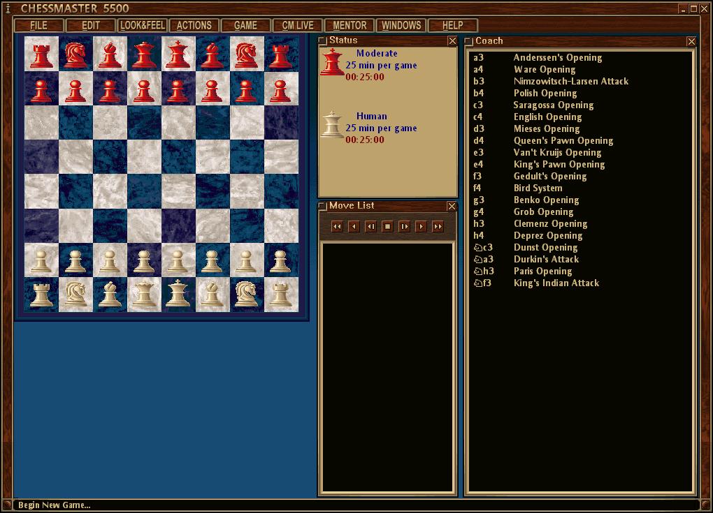 Chessmaster 3000 - PC DOS gameplay 