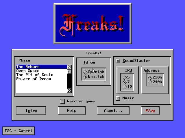 Freaked 1993. Hugo MS dos 1993. ROM-dos. Freakin Funky Fuzzballs.