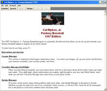 Cal Ripken Jr. Fantasy Baseball screenshot #5