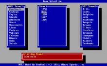 NFL Pro League Football (1991 edition) screenshot #2